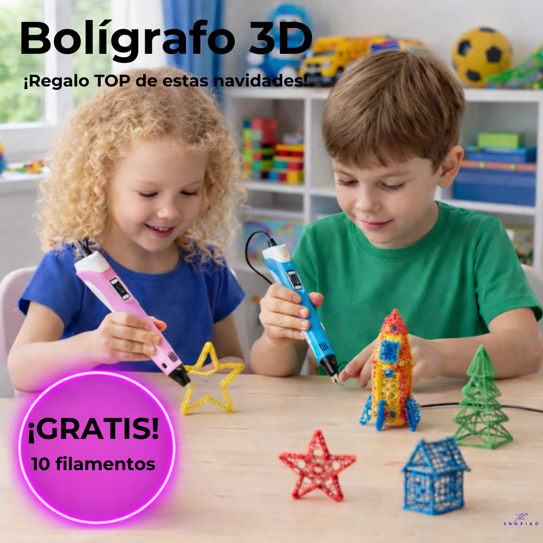 Bolígrafo 3D - Incluye 10 filamentos de regalo