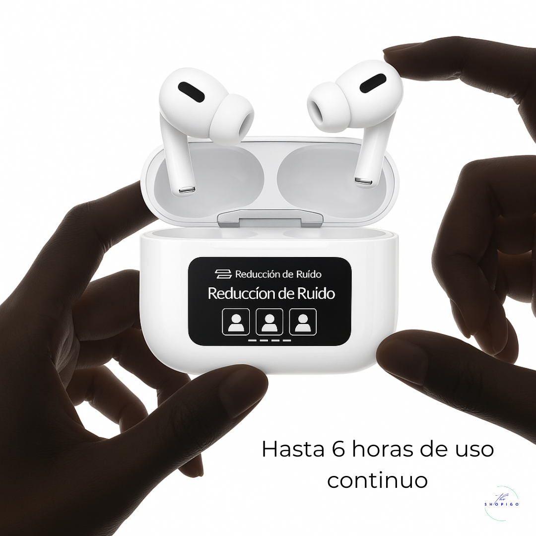 Auriculares inalámbricos PRO con pantalla y cancelación de ruido