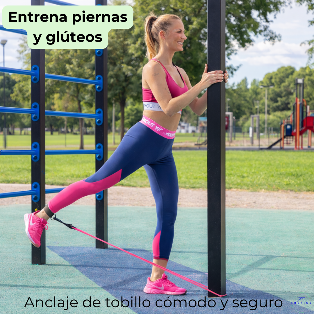 Set de Bandas de Resistencia con Accesorios + Guía de Ejercicios ¡GRATIS!