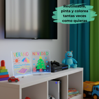 Pizarra led - Incluye 7 rotuladores + 12 plantillas de regalo